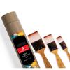 Flat Wash Paint Brushes Set - Handmade Professional Artist Painting Brush Set for Acrylic & Gouache Painting with Brush Holder