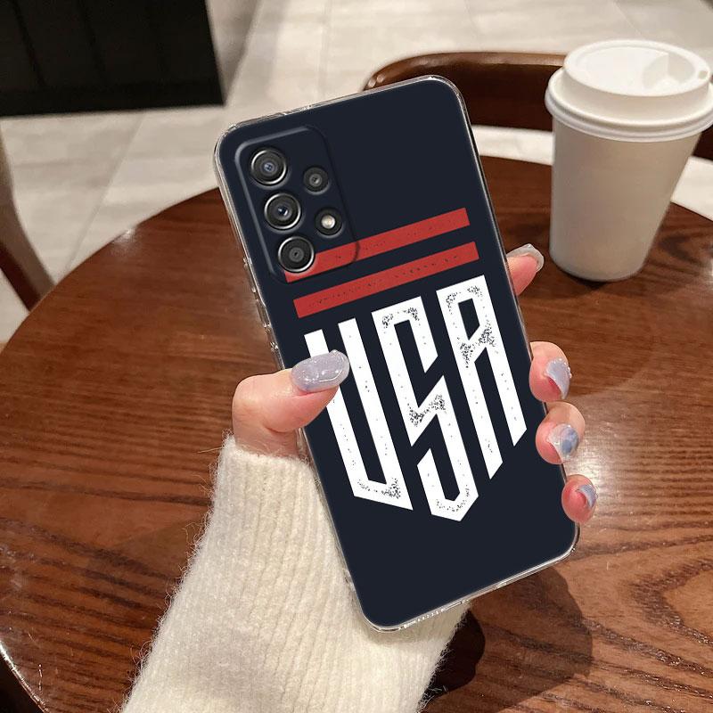 American USA Flag Eagle For Samsung Galaxy A55 Case A54 A52 A53 5G A15 A14 A13 A21S A23 A51 A34 A35 A33 A32 A72 A71 Phone Cover