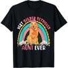 Best Golden Retriever Aunt Ever Cute Rainbow Flowers Dog Men Women T-Shirt