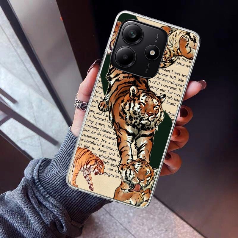 Superior Tiger Pattern Art Phone Case For Xiaomi Redmi Note 10 11 12 13 14 15 Pro Plus 11S 12S 14S 11T 11E 10S Soft TPU Back Cov