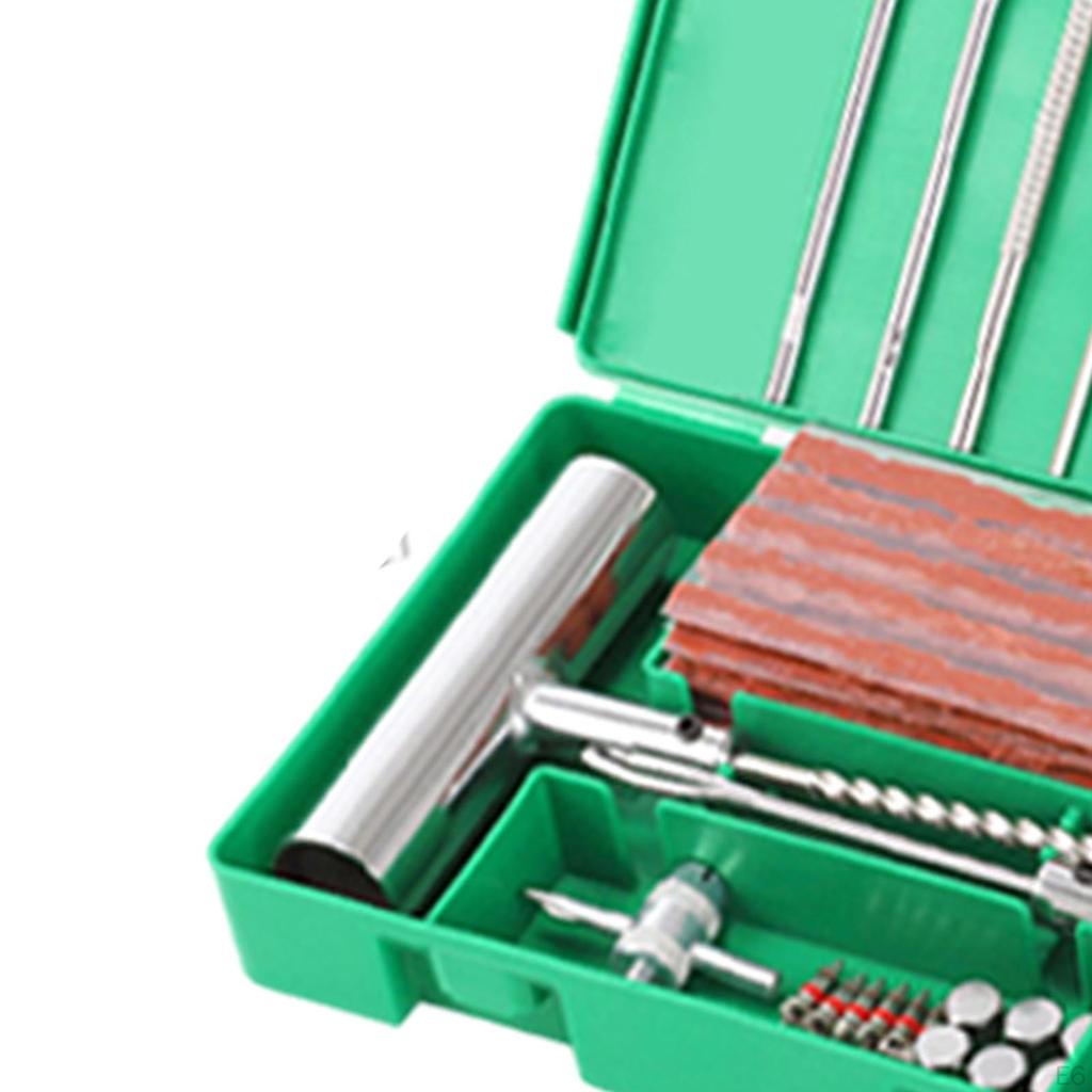 Набор инструментов для ремонта шин, инструмент для плоского прокола для квадроцикла, автофургона, 33 шт., зеленый