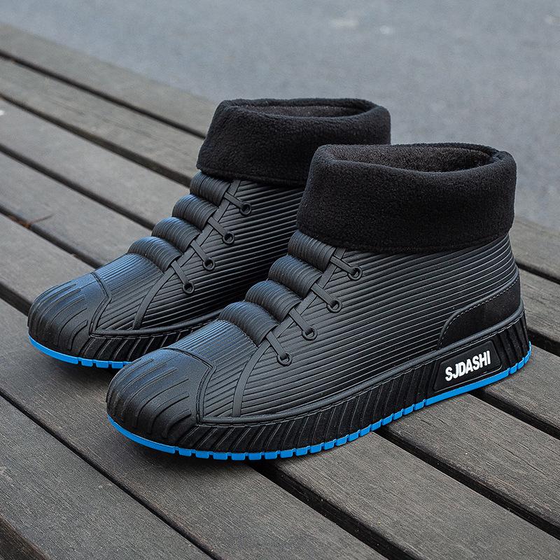 Мужские Нескользящие Водонепроницаемые Короткие Резиновые Сапоги для Кухни, Мойки Машин, Рыбалки и Многого Другого