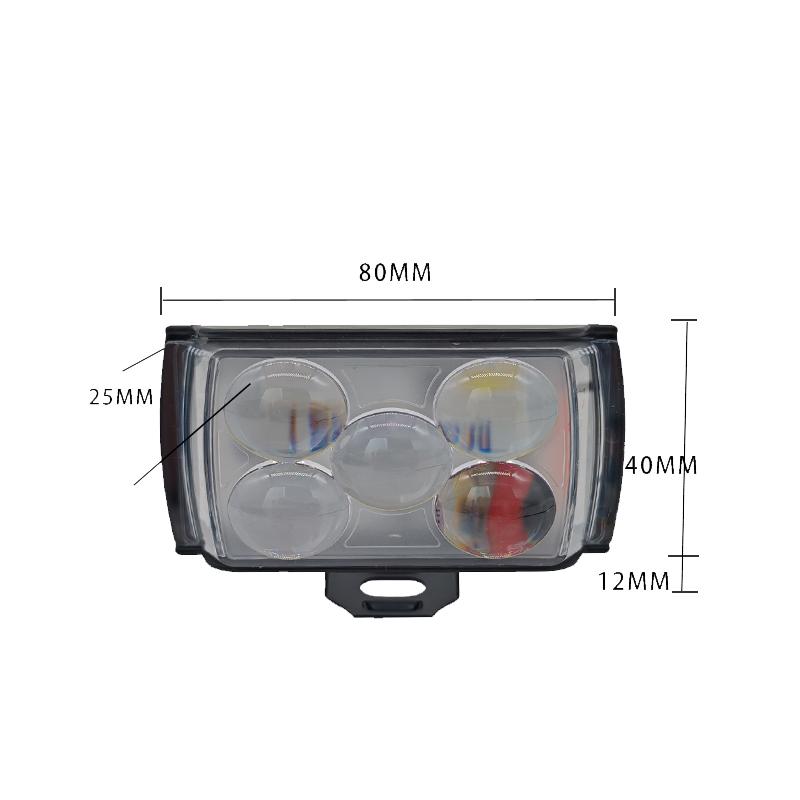 Motorcycle LED Lens Spotlight Hi/Low Beam 12V 24V ATV Scooter Auxiliary Fog Lamp Driving Flasher Headlight For Truck Tractor SUV