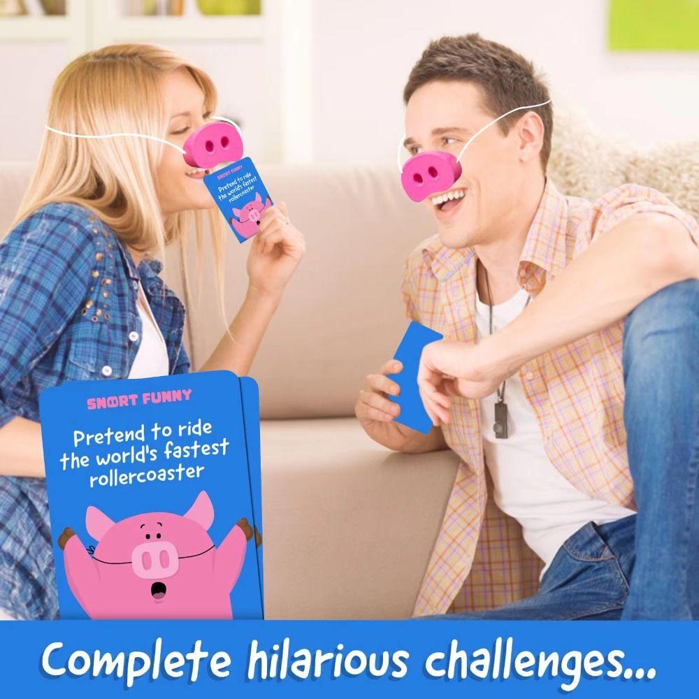 Карточки-испытания «Смех проиграл» Веселая игра для вечеринки SNORT FUNNY Игра для вечеринки Активность для кемпинга