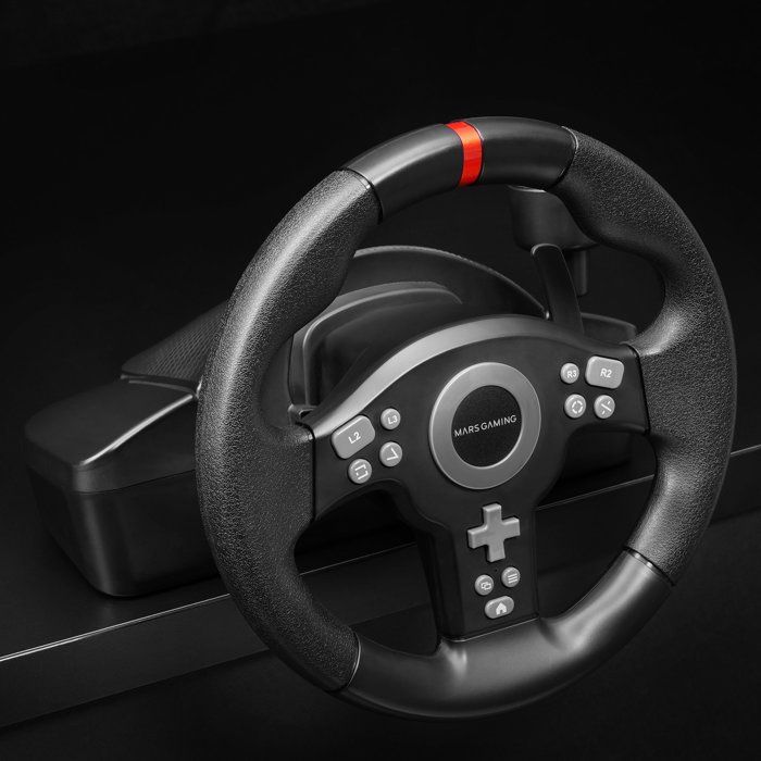 Руль SimRacing DriveSense PC Mars Gaming MWH-RSXONE педальный блок XL с подставкой для ног |PS3|PS4|Xbox One|SeriesX-S|Switch Черный