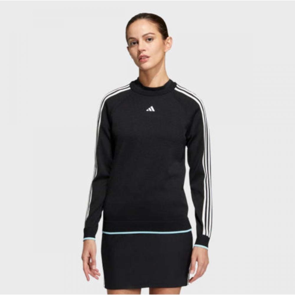 Adidas Golf SS Women S Three Line Crewneck Sweater Hz9220 Black