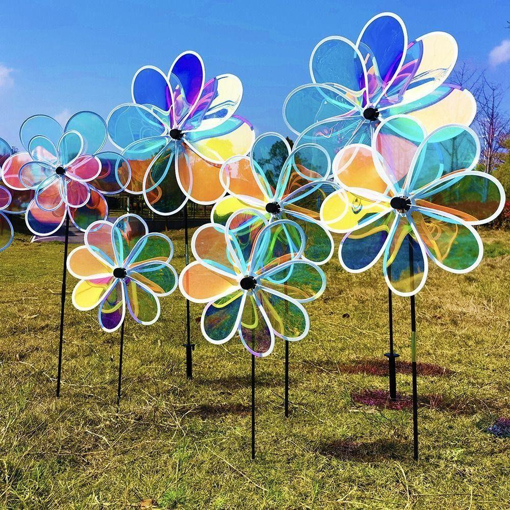 1 шт. детские игрушки для детского сада, светоотражающие меняющиеся ветряные мельницы, ветряная мельница для улицы