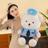 Cute Police Bear Doll Plush Toy Girl Bed Sleeping Doll Stall Doll