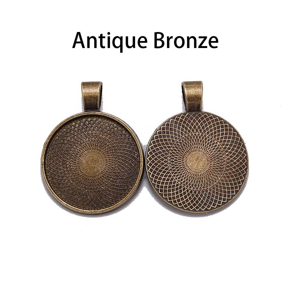 10pcs/lot 25 mm Cabochon Base Tray Bezels Blank Gold Necklace Pendant Setting Cabochon Base For Jewelry Making Supplies