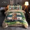 Пододеяльник для автомобиля для кемпинга, комплект постельного белья с изображением мультяшных животных, чехол для кемпинга, полный размер King, для подростков, подарки для взрослых