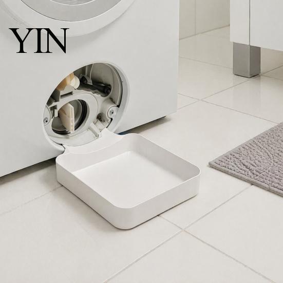 Laundry Room Floor Guard Washing Machine Drip Pan, Leak-Proof Drain Tray, Heavy-Duty Water Collection Tray for Washers Protector, Front-Load