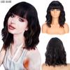 Synthetic Wavy Wig With Bangs Ladies Short Style Wig Role Play Suitable For Girls Daily Use Wig