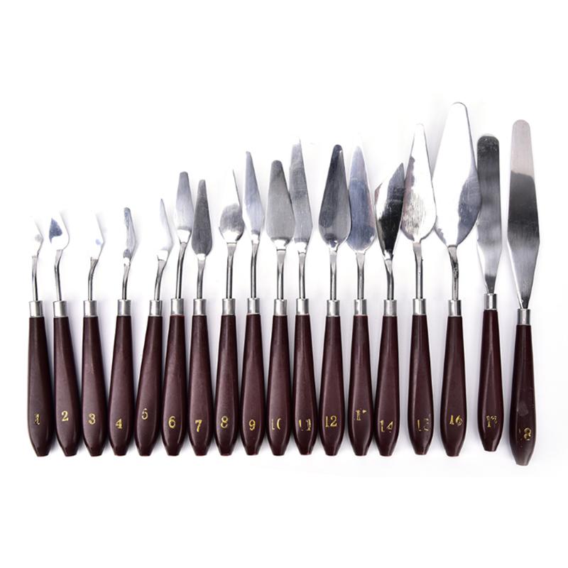 Stainless Steel Oil Painting Knives Artist Crafts Spatula Palette Knife Scraper Drawing Art Tools Stationery Supplies