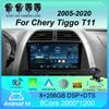 Автомобильное радио Android 14 Wireless Carplay Auto для Chery Tiggo T11 2005-2020 Мультимедийный видеоплеер Навигация GPS WIFI 4G стерео