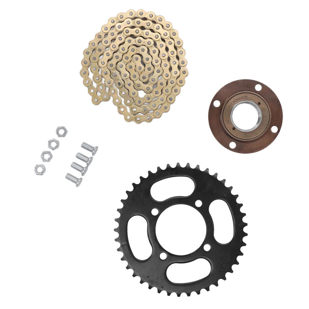 Комплект передней и задней звездочки из алюминиевого сплава, золотая приводная цепь, 104 звена, цепь 420, 41 зуб.