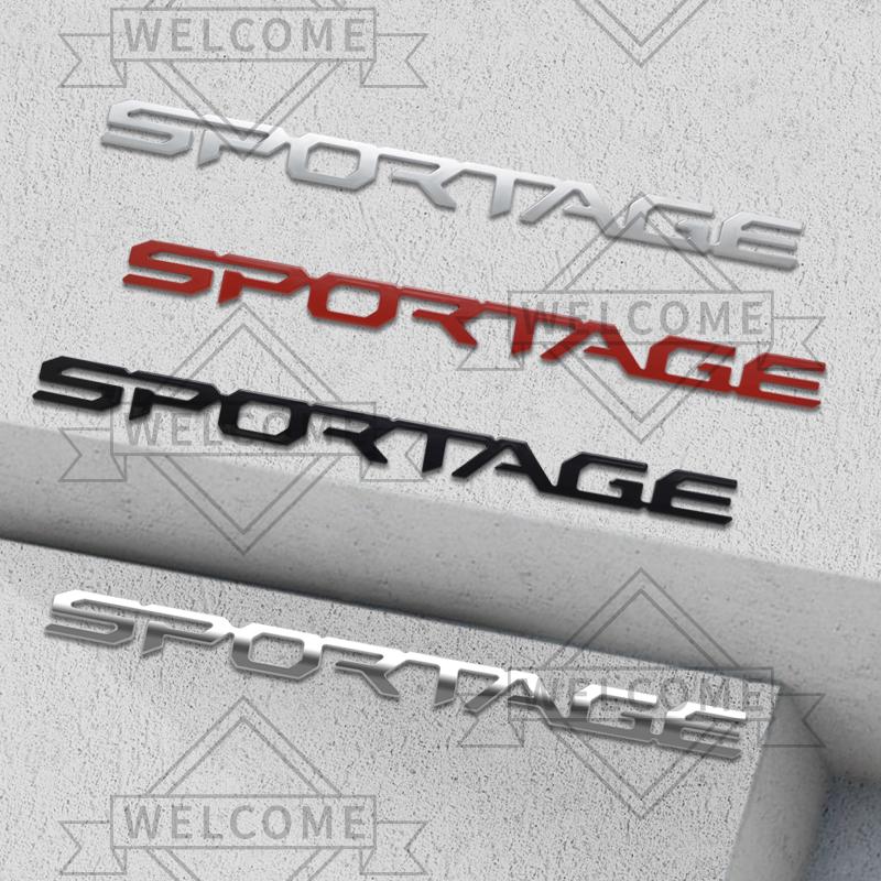 AANC1 3D Car Stickers For KIA Sportage Hybrid HEV GT Line LX EX SX Emblem Auto Body Letter Badge Trunk Decal Decoration Accessories