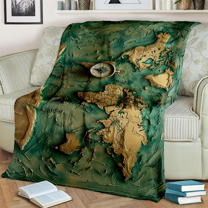 29 Style New Retro Marine Nautical Chart Compass Map Blanket,Soft Throw Blanket for Home Bedroom Bed Sofa Travel Office Cover