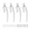 Aluminum Alloy Window Handle for Flat Open External Push Casement Security Lock Hardware Right White