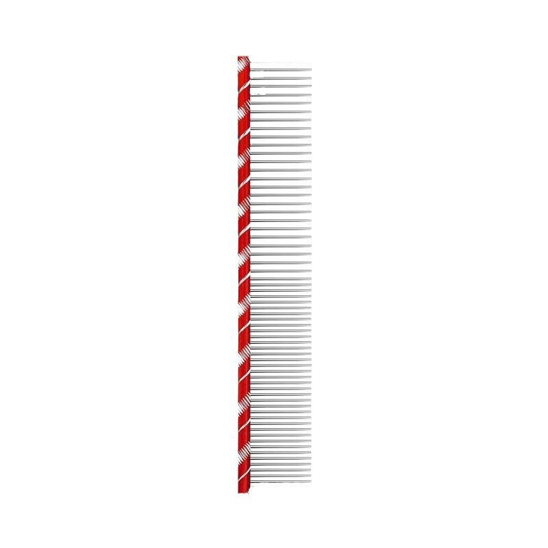 16/19/20/25cm Pet Dog Comb Bright Multi-Colored Stripe Grooming Comb Stainless Steel Straight Comb For Dog Cat Grooming Toolts