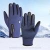 Мужские зимние велосипедные перчатки плюс бархатные утолщенные спортивные уличные теплые водонепроницаемые холодостойкие с сенсорным экраном для вождения электровелосипеда