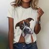 Cartoon Animals Print Women's T Shirts Fashion New Short Sleeves Tees Tops Summer Loose Pullover Casual Street Women Clothing