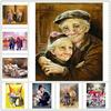 Diamond Full Diamond Embroidery DIY Diamond Painting Cross Stitch Crystal Round Old Couple Picture