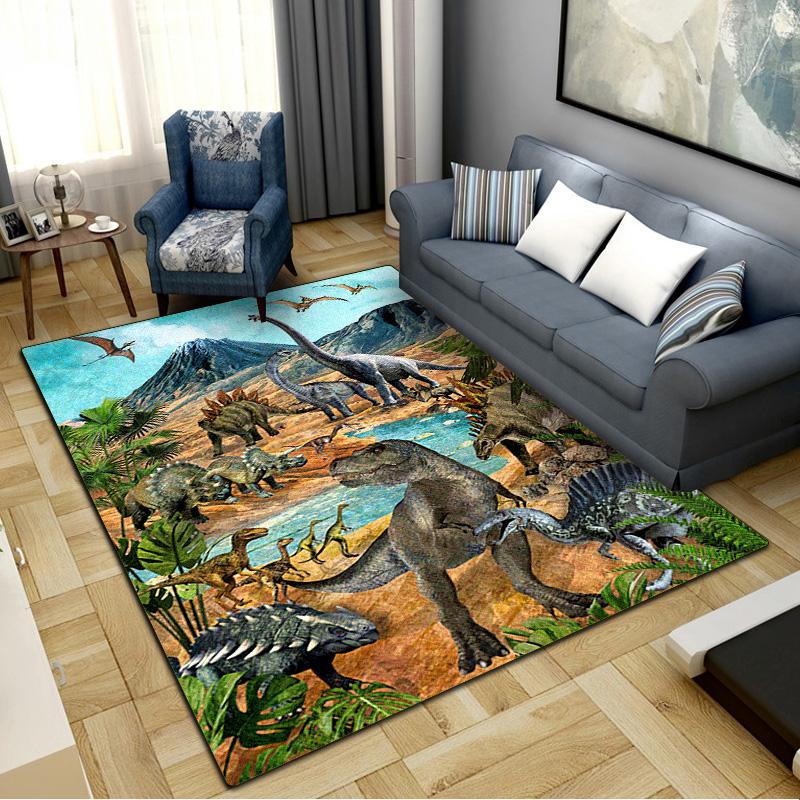 Dinosaur Carpet Rug for Living Room Bedroom Home Sofa Decoration,Kids play Non-slip Floor Mat