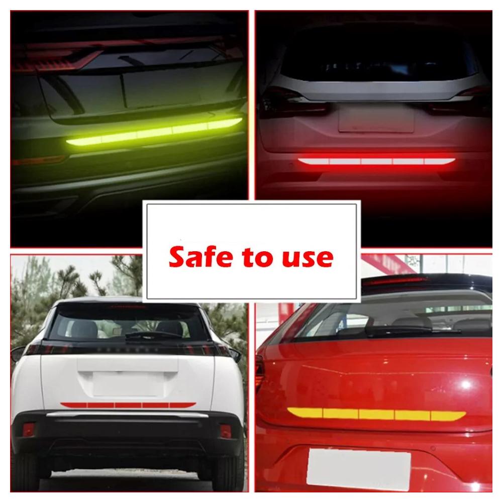 Наклейка на автомобиль Светоотражающая предупреждающая лента безопасности Предупреждение о столкновении Светоотражающие наклейки Автомобильный багажник Светоотражающие аксессуары
