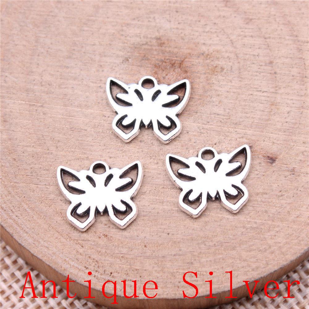 Butterfly Shaped Charms Pendant For Bracelet Necklace Jewelry Making Craft Findings