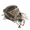 Unisex Scarf Cotton Shawl with Tassels Plaid Pattern Keffiyeh Scarf for Winter Work Street Wear