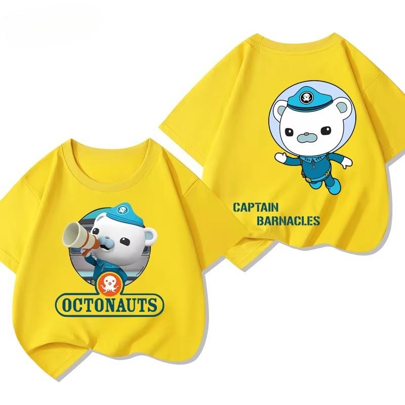 Potdemiel New Summer Style Pure Cotton Childrens TShirts Octonauts Print Unisex Size Comfortable and Breathable