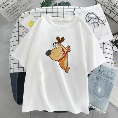 Женская футболка Kawaii Little Bear с принтом с коротким рукавом Спортивная футболка FeUnisex Harajuku Летняя японская аниме-мультяшная футболка большого размера унисекс