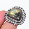 Labradorite Gemstone 925 Sterling Silver Jewelry Ring Size 8