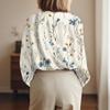 Women's Shirt Blouse Print Button Long Sleeve Casual Basic Shirt Collar Regular Top