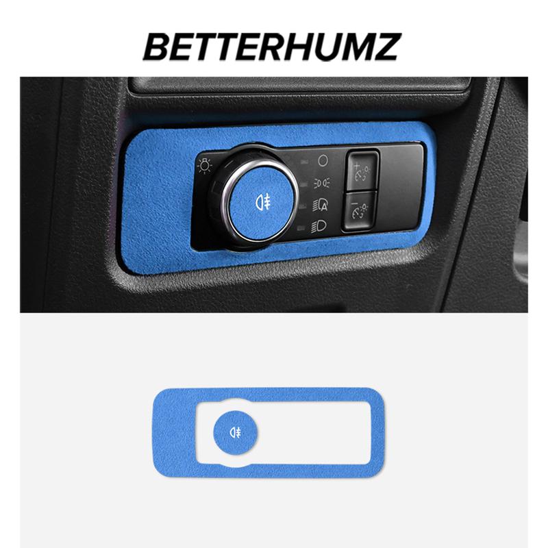 Из Алькантары Betterhumz Для Ford F-150 SVT Raptor -2025 Наклейка-отделка переключателя фар автомобиля Аксессуары для интерьера автомобиля