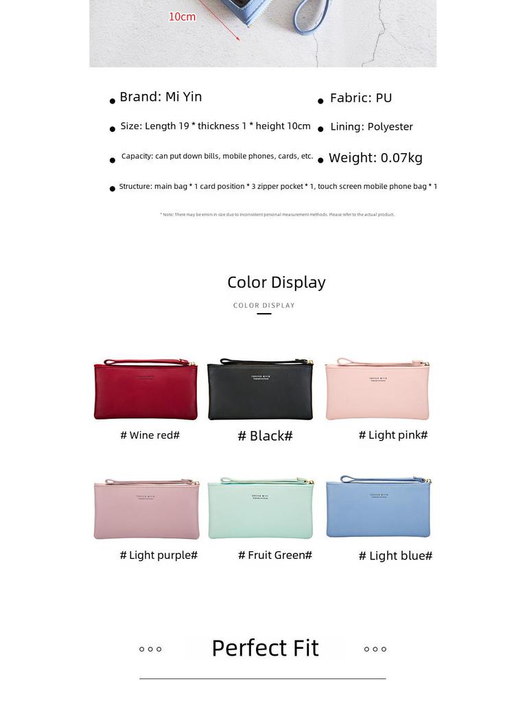 Xiangyin 2024 Touchscreen Wristlet: Stylish Leather Phone, Card, & Coin Bag