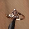 Women's Pink Trillion Cut Morganite Gemstone Ring 925 Sterling Silver Statement Band For Engagement & Wedding Wear