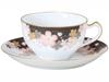 Okura Art Pottery Sakura Series 2nd Edition "Yuzen Sakura" Cup & Saucer, Coffee/Tea, Approx. 235cc, Made In Japan, 1c/a682-2