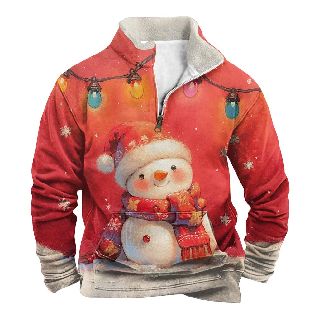 Spring And Men's Standing Collar Sweatshirt Is Outdoor Casual Sweaters Tops