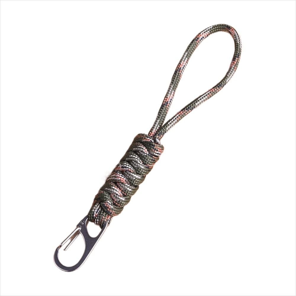 Snake Knot Paracord Keychain Anti-lost Chain Braided Woven Keychain Emergency Survival