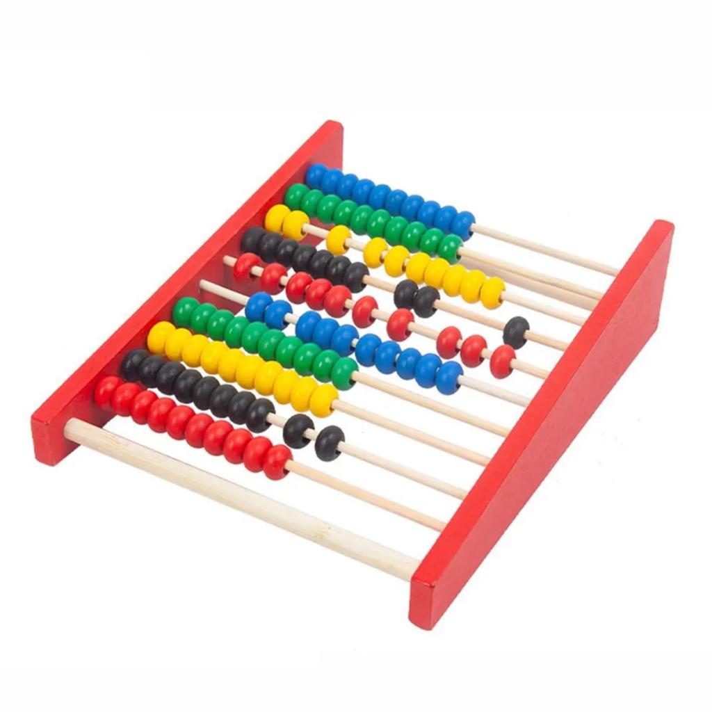 Wooden early education primary multicolored abacus arithmetic intelligence toy