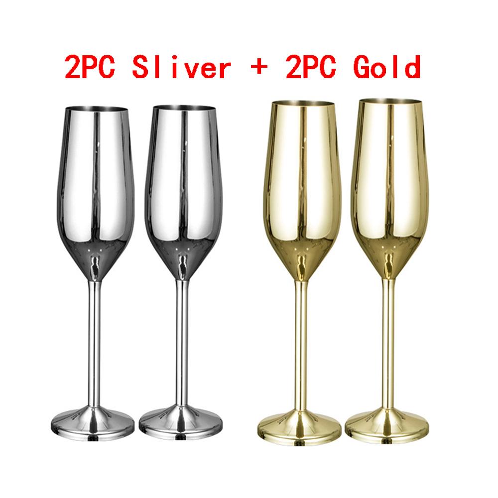 2/4 PC 304 нержавеющая сталь бокалы для вина флейта шампанское бокал креативный коктейльный бокал для вечеринки барная посуда кухонные принадлежности ресторан