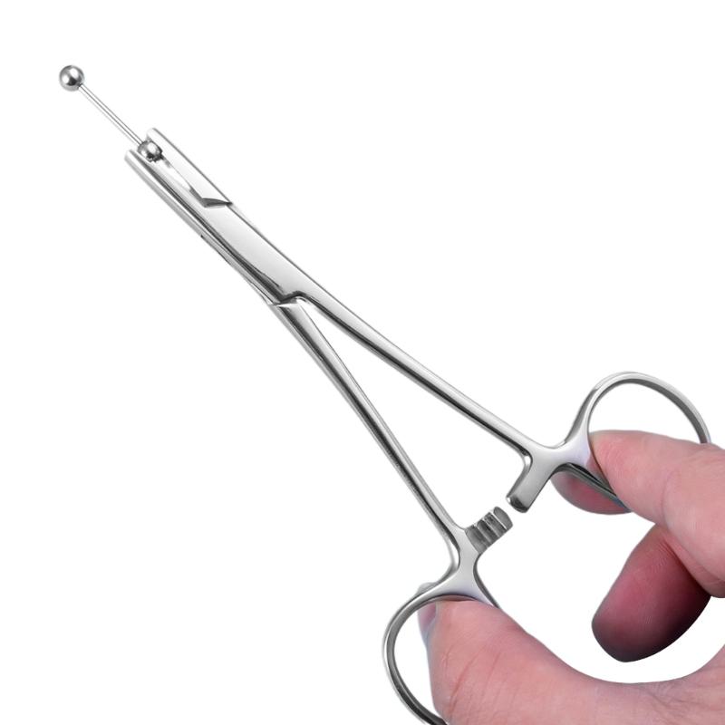 Откручивание плотно закрученных щипцов для пирсинга, зажим для удержания иглы для рукоделия