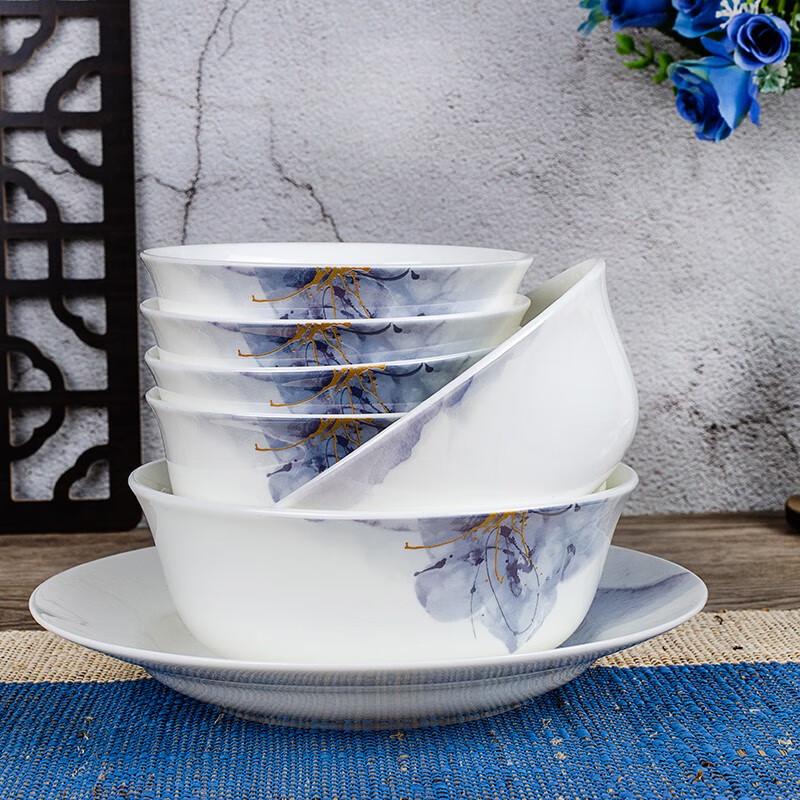 Jingxun 20-Piece Chinese Ceramic Dinnerware Set
