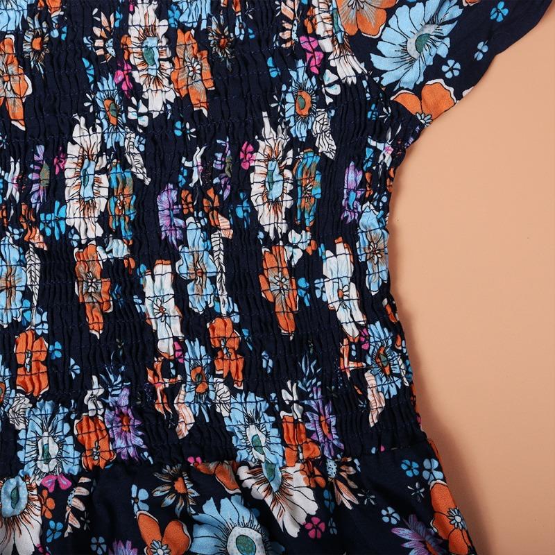 Весенне-летнее женское платье с цветочным принтом на талии в стиле бохо для отдыха и путешествий