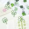 10Pcs Cute INS Green Four-leaf Clover Paperclips Lovely Girl Scrapbook Decor Binder Clip Office Document Bill Binding Supplies