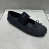 Flat-bottomed Bow Mary Jane Ballet Shoes, New Elastic Casual Versatile Niche Women's Shoes In Autumn 2025