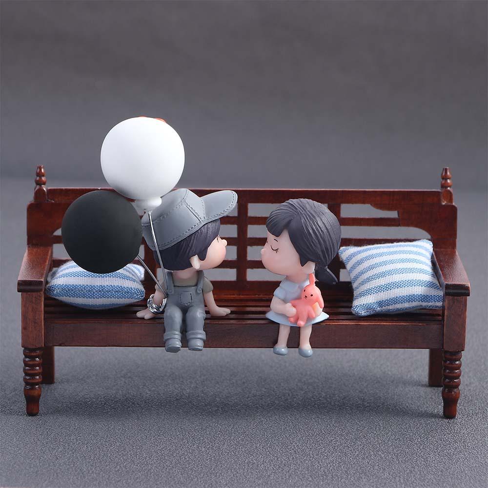 Dashboard Figure Cute Creative Cartoon Couples Car Decoration Balloon Ornament Action Figure