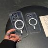 Роскошный магнитный беспроводной зарядный чехол Magsafe для iPhone 16 15 14 13 12 11 Pro XR XS Max 7 8 Plus 13 mini задняя крышка прозрачный чехол