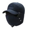 Winter Cold-proof Cotton Hat Solid Color with Mask Lei Feng Hat for Male and Female Students Cycling Ear Protection Plus Velvet Warm Hat